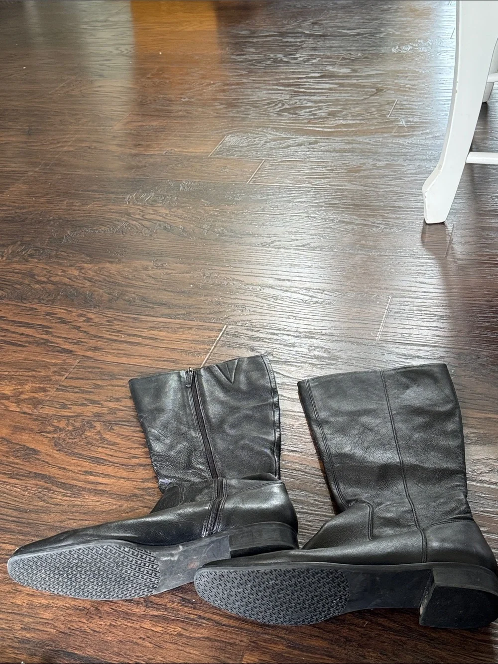 Talbots Black Leather Riding Boots